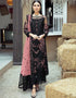 Black Faux Georgette Palazzo Salwar Suit