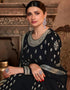 Black Georgette Anarkali Salwar Suit Closure View