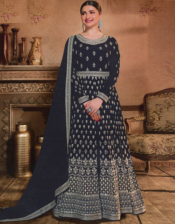 Black Georgette Anarkali Salwar Suit