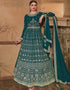 Teal Georgette Anarkali Salwar Suit
