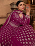 Pink Georgette Anarkali Salwar Suit Closure View