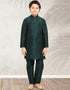 Green Kurta Pajama Art Banarasi Silk