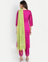 Rani Pink Heavy Silk Pant Salwar Suit Back View