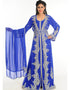 Women Blue Georgette Hand Embroidery Party Wear Kaftan