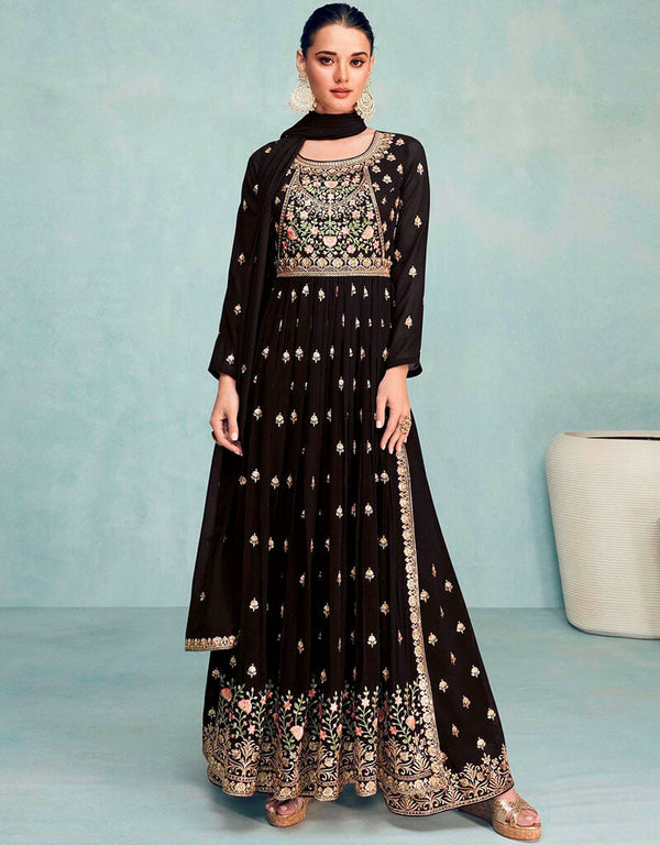 Creole Suit style Gown Semi-Stitched Salwar Kameez Salwar Kameez in Embroidery, Sequins & Lace Work