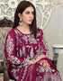 Pink Faux Georgette Pant Salwar Suit Closure View