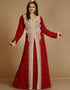 Chic Multicolor Georgette Hand Zari Embroidery Kaftan