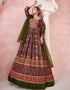 Mahendi Dola Silk Anarkali Suit Closure View