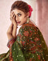 Mahendi Dola Silk Anarkali Suit Back View