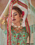 Green Dola Silk Anarkali Suit Back View
