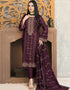 Wine Faux Georgette Pant Salwar Suit