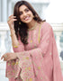 Pink Fox Georgette Palazzo Salwar Suit Closure View