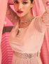 Peach Fox Georgette Anarkali Salwar Suit Closure View