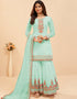Sky Fox Georgette Sharara Salwar Suit