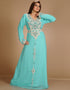 Modern Black Georgette Hand Zari Embroidery Kaftan