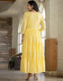 Yellow Latest Designer Party Wear Readymade Gown Back View