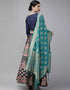 Navy Blue Banarasi Silk Jacquard Lehenga Choli Closure View