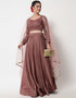 Brown Cotton Lehenga Choli