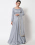 Grey Cotton Lehenga Choli