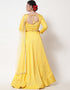 Yellow Cotton Lehenga Choli Closure View
