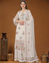 Off White Heavy Georgette Lehenga Straight