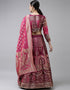 Pink Banarasi Silk Jacquard Lehenga Choli Closure View