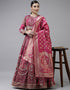 Pink Banarasi Silk Jacquard Lehenga Choli
