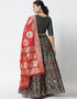 Green Banarasi Silk Jacquard Lehenga Choli Closure View
