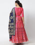 Pink Banarasi Silk Jacquard Lehenga Choli Closure View
