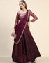 Wine Jacquard Lehenga Choli