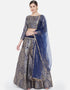 Blue Banarasi Silk Jacquard Lehenga Choli