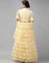 Light Yellow Art Silk Lehenga Choli Closure View