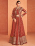Rust Real Georgette Lehenga Salwar Suits