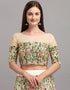 Off White Net Lehenga Choli Salwar Kameez