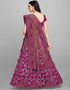 Purple Taffeta Lehenga Choli Back View