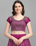 Purple Taffeta Lehenga Choli Salwar Kameez