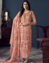 Peach Pure Airjet Jaam Satin Pant Straight