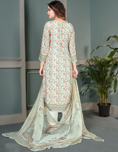 Beige Pure Bemberg Muslin Pant Straight Closure View