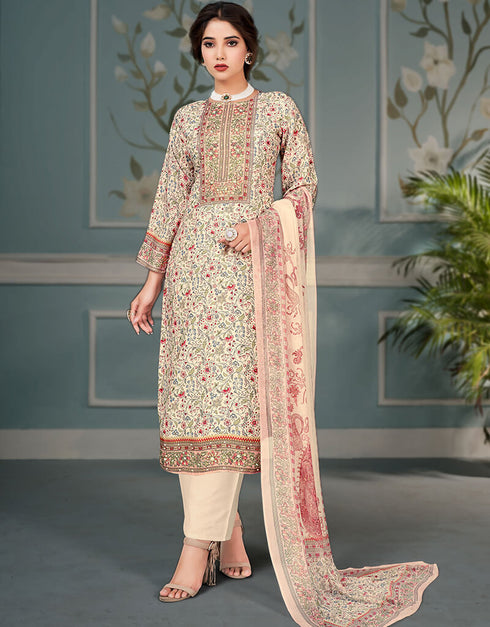 Light Grey Pure Bemberg Muslin Pant Straight