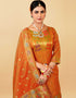 Mustard Paithani Silk Pant Suit Salwar Kameez