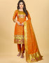 Mustard Paithani Silk Pant Suit
