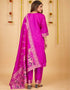 Pink Pure Soft Silk Pant Straight Salwar Kameez