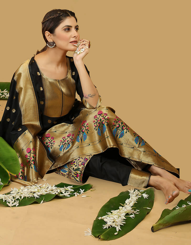 Green Pure Soft Silk Pant Straight