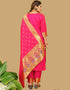 Pink Pure Soft Silk Pant Straight Salwar Kameez