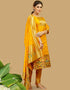 Mustard Pure Soft Silk Pant Straight Back View
