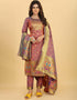 Onion Pink Pure Soft Silk Pant Straight Closure View
