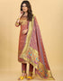 Onion Pink Pure Soft Silk Pant Straight Back View