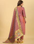 Onion Pink Pure Soft Silk Pant Straight Salwar Kameez