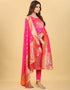 Rani Pink Pure Soft Silk Pant Straight Back View