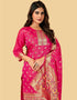 Pink Pure Soft Silk Pant Straight Closure View